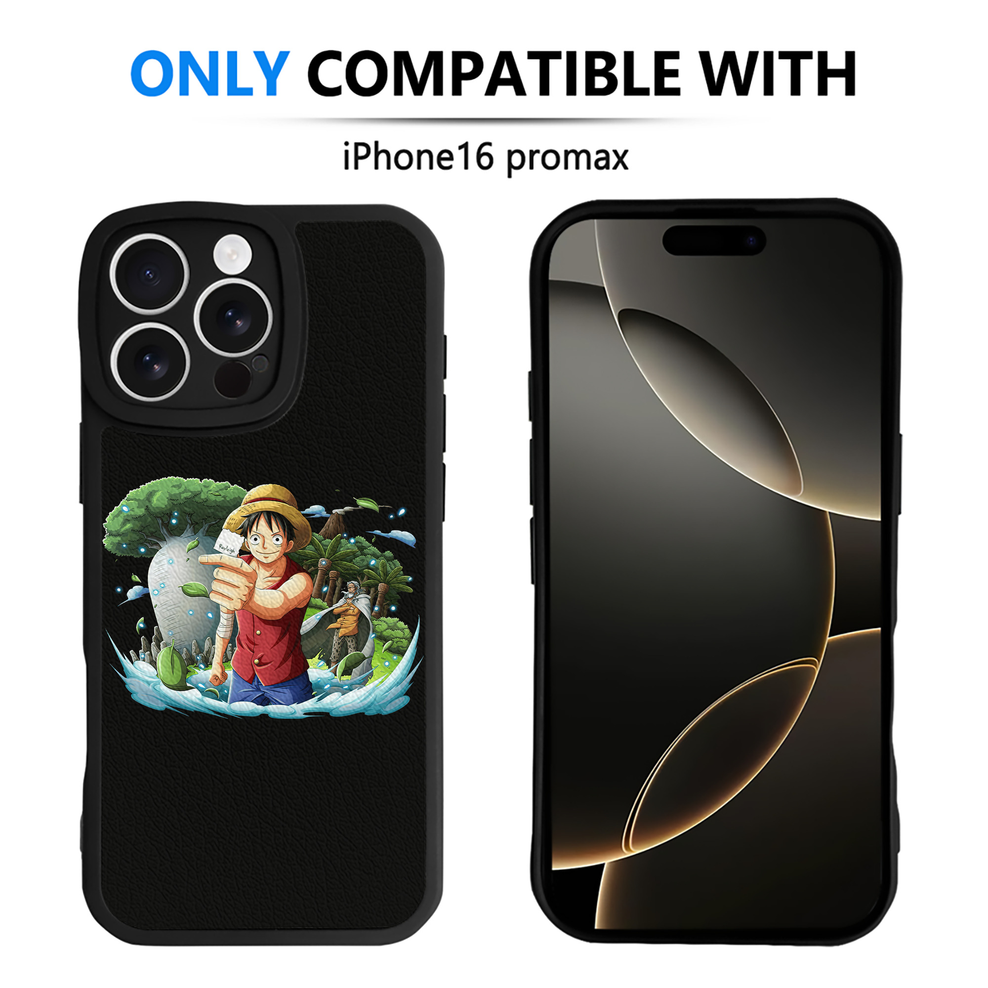 （画像用） ワンピース モンキー・D・ルフィ ONE PIECE Monkey D. Luffy 【iPhone 16シリーズ対応】シリコンスマホケース（レザー調） 材質：シリコン